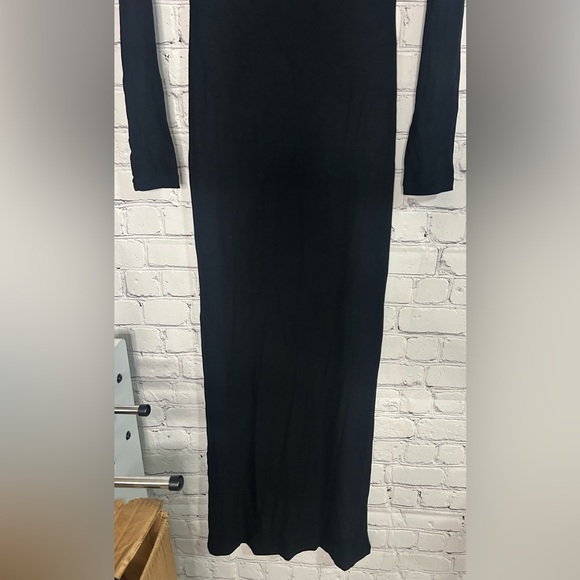 NWT SKIMS Soft Lounge Long Sleeve Ribbed Dress Onyx Size M - Picture 6 of 8